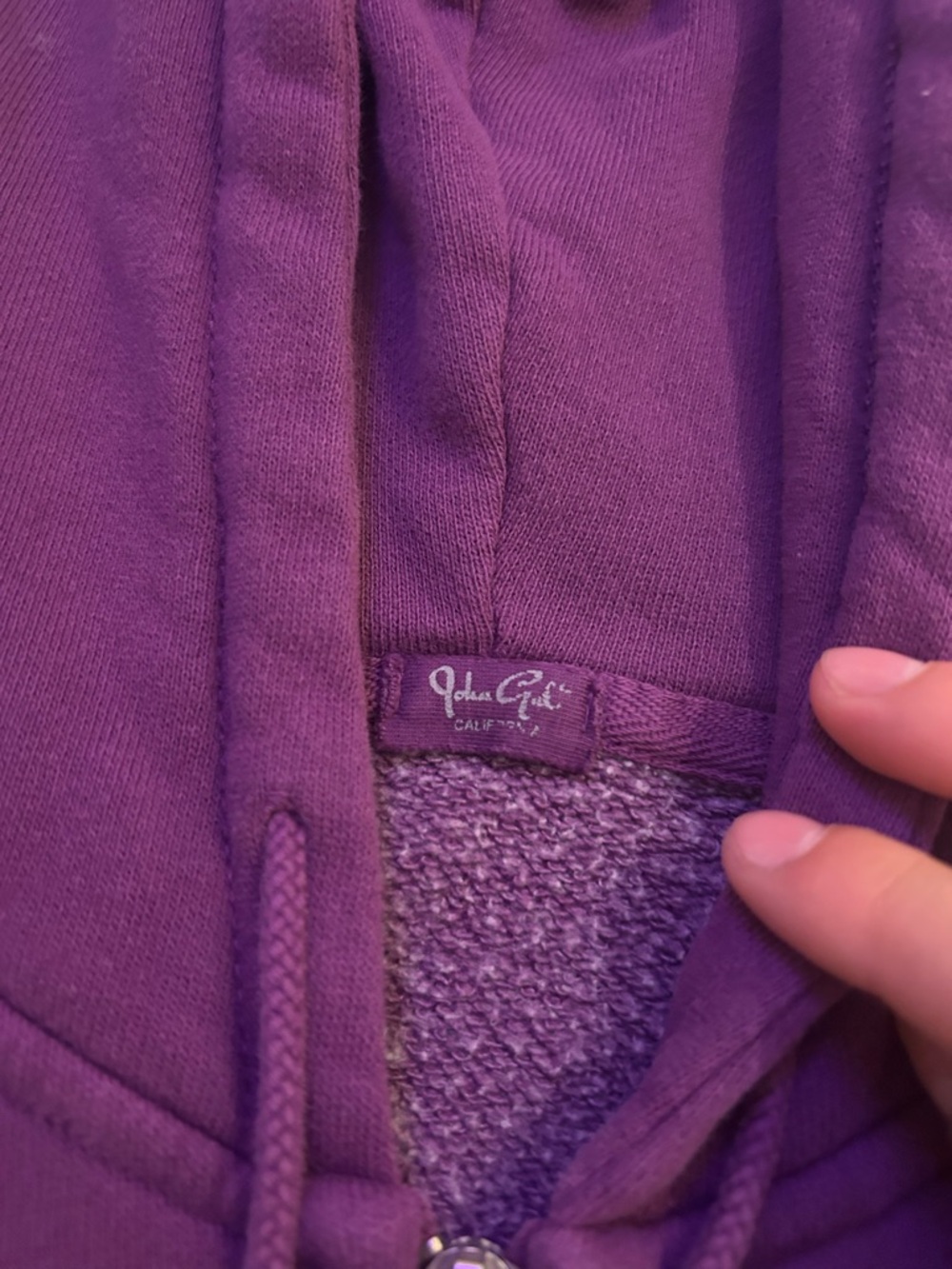 Brandy Melville Purple Zip-Up Hoodie - Picture 2 of 3